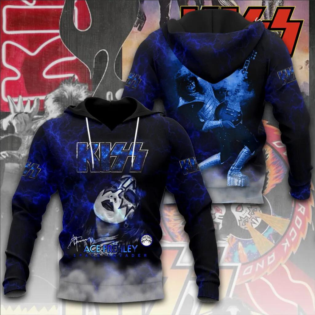 Rock KISS Kapuzenpullover Sweatshirt Männlich 3D-Druck Herren Damen Hip Hop Trend Trainingsanzug Pullover Jacke Übergroß Y2k Herren-Hoodies