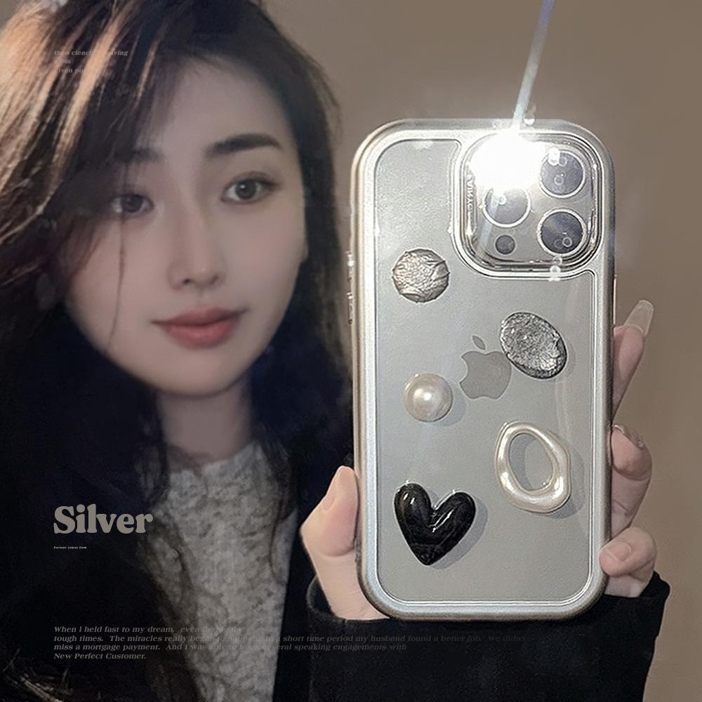 

Three-dimensional Black Gem IPhone 15 Apple Phone Case 14 Acrylic 16 High End Sense Suitable for 13pro Max 16promax