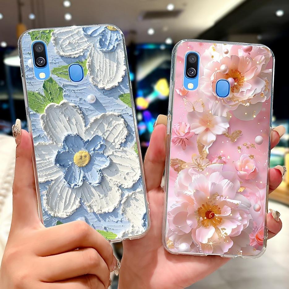 For Samsung Galaxy A40 Case SM-A405F Cute Cat Lion Painted Cover 5.9'' Soft Slim Phone Case For Samsung A40 A 40 GalaxyA40 Shell