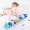 With Crinkle and Rattles Baby Musical Caterpillar Toys for 0-12 Months Infants for Tummy Time