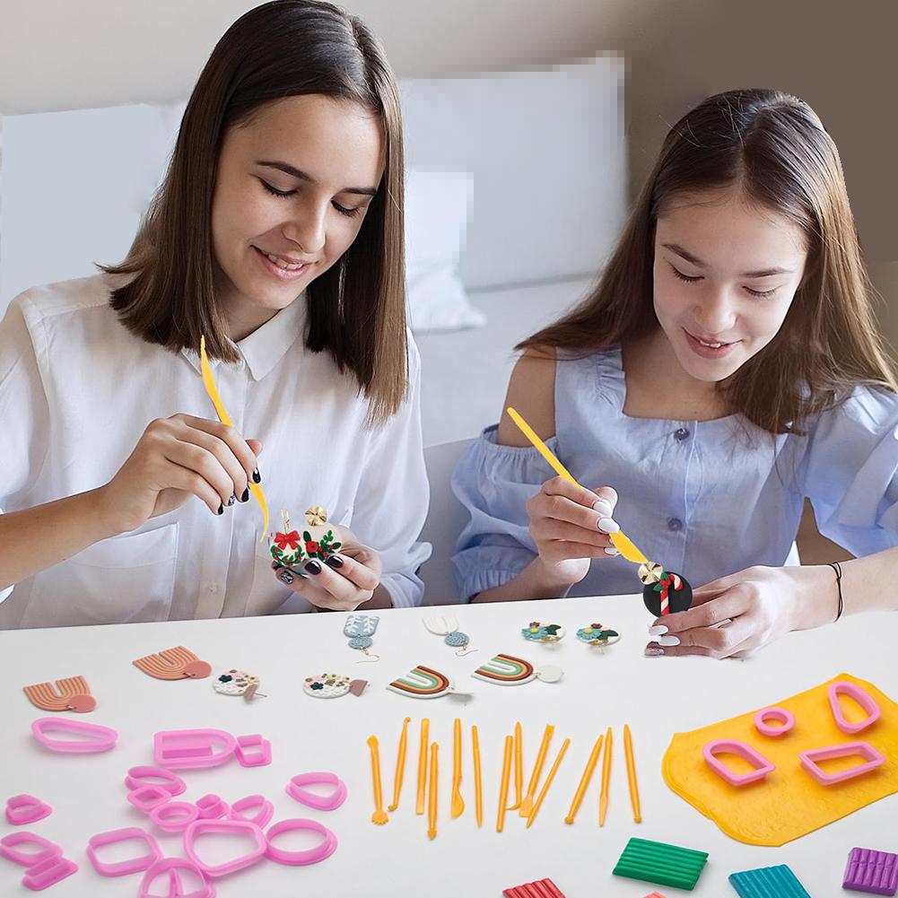 24 Colors Polymer Clay Modeling Clay Non-Toxic Modeling Baking Clay Starter Kit with Sculpting Tools for Artists Beginners