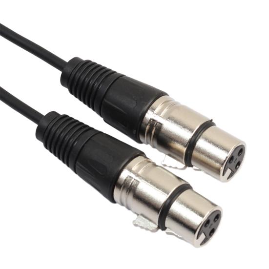 0.3m XLR Y 3 Pin 1 Splitter Cable Male To 2 Female Convertor