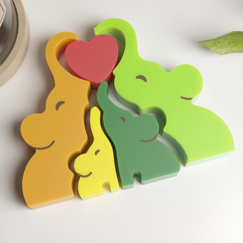 Desktop Ornament Mold Animal Holding Love Heart Candle Mould Silicone Mould for Jewelry Making and Handmade Craft