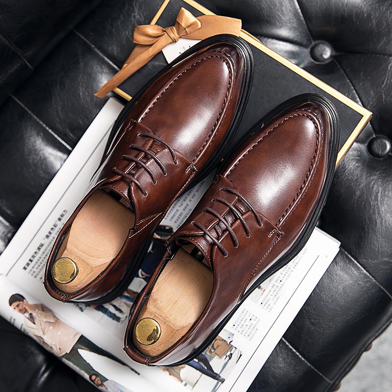Handmade Brand Men Oxford Shoes Fashion Casual Leather Men Flats Soft Outdoor Business Shoes Versatile Man Formal Dress Footwear