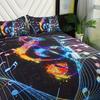 Husa de pilotă cu note muzicale colorate textile pentru casă kit de așternut cu imprimare digitală 3D modă așternut din poliester
