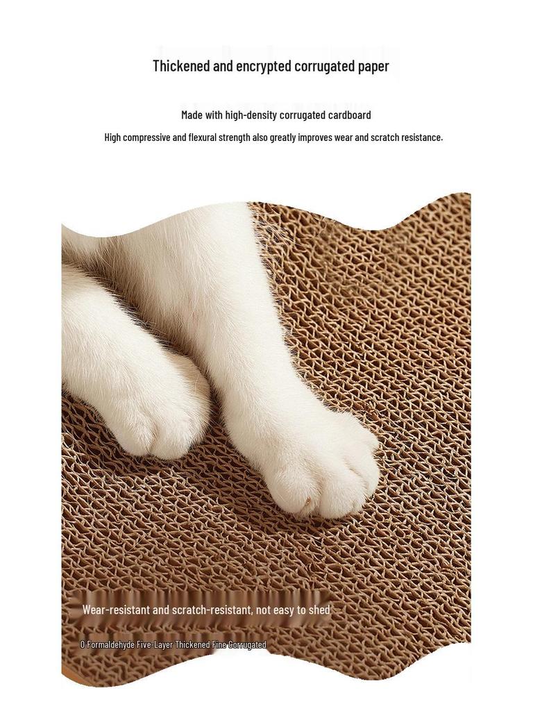 Creative C-Shaped Cat Tree: Multi-Function Scratch Board, Large Space, Durable & Climbable, Scratch-Resistant, No Shedding.
