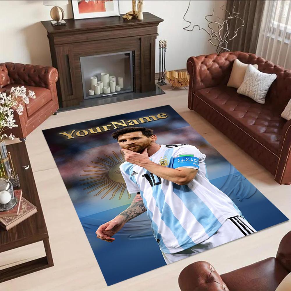Messi 161 Customize Text Floor Mat Design for Decorate room Kitchen Balcony Hallway Anti-slip Rug Decorate Offices Perfect Gift for Women/Men