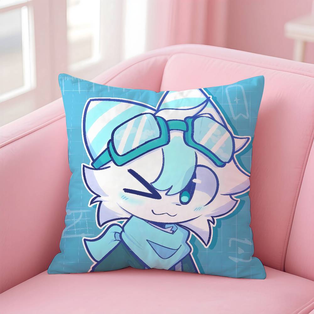 

Cute Cat b-Boykisser Pillow Case Printed Pillowcase for Living Room Sofa Cushion Cover & Bedroom Decor 12x12Inch