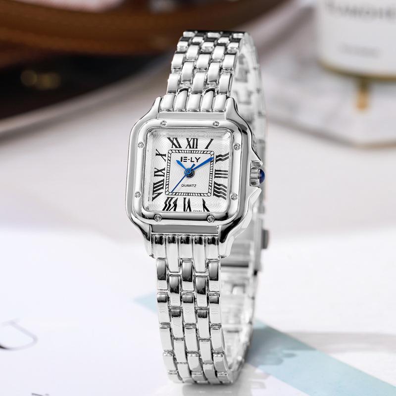 Luxus Damen Fashion Square Uhren Gold Alloy Strap Damen Quarz Armbanduhren Qualitäten Weibliche Römischen Skala Uhr