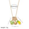 18K Gold Plated Multi-Pendant Necklace with Cross, Mushroom, Heart, Star, Pearl & Starfish on Titanium Steel