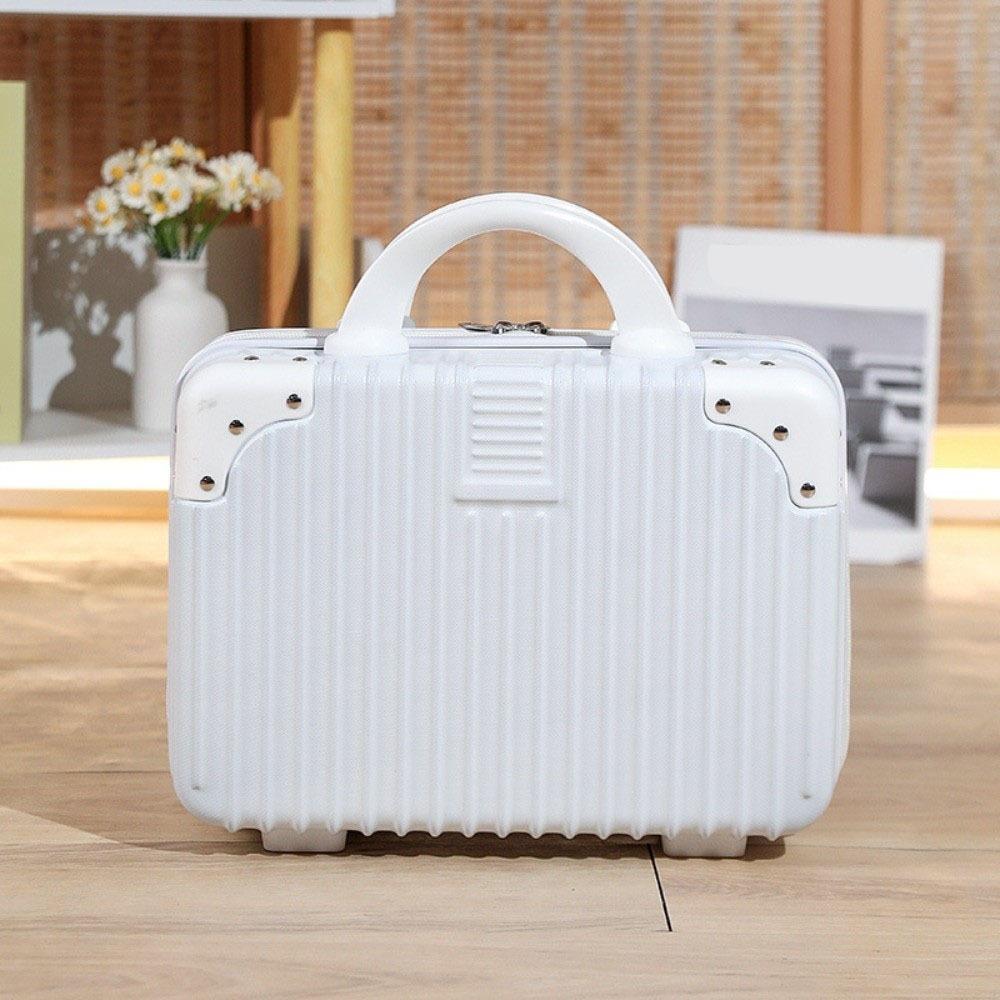Handtasche Mini Handgepäck Koffer Kosmetik Gepäck Reisebox mit Riemen 14 Zoll Make-up Koffer Reise