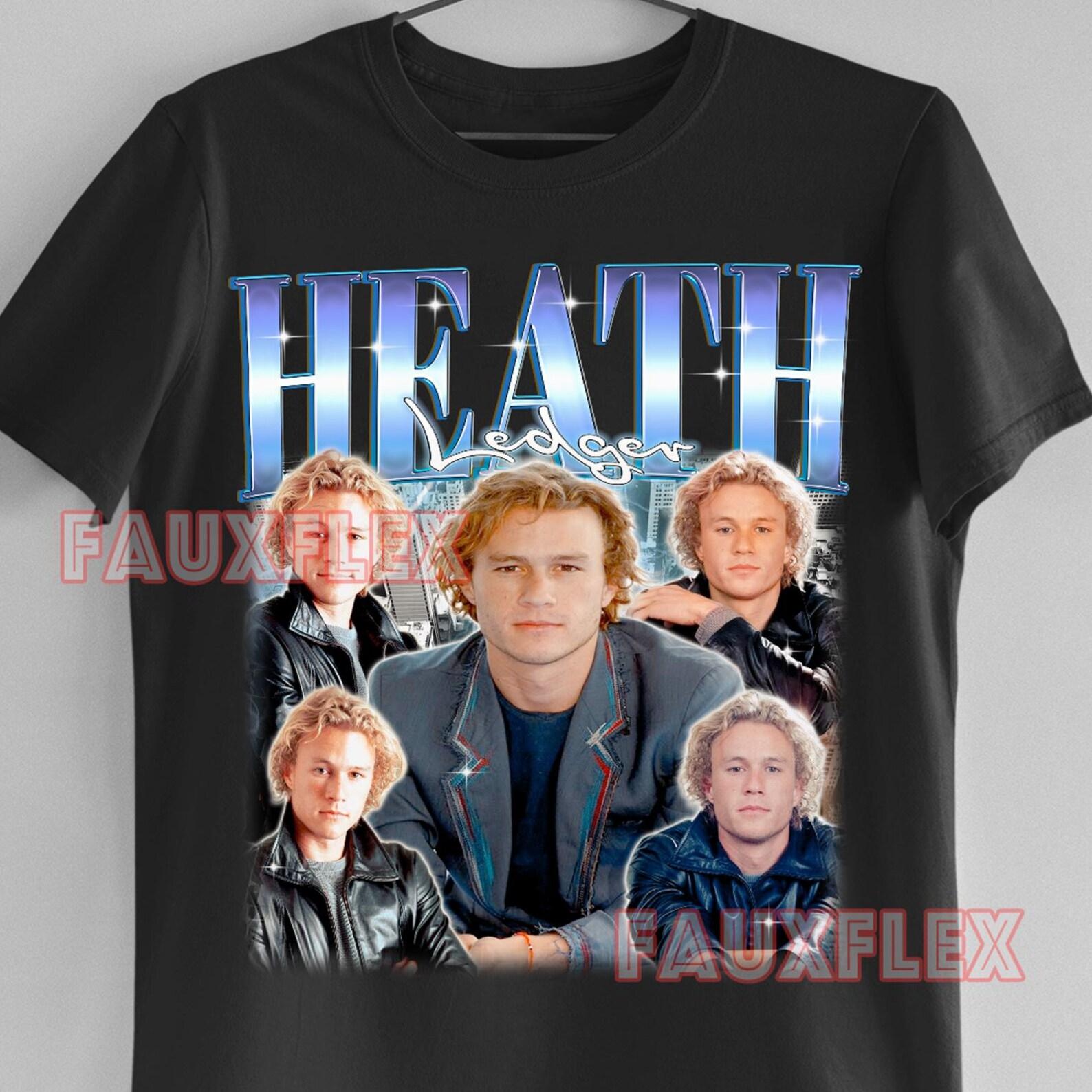 HEATH LEDGER Shirt, Heath Ledger Retro T-Shirt, Heath Ledger Vintage Fan Tees, Heath Ledger Merch Gift, Heath Ledger Lover Kids Tee XL