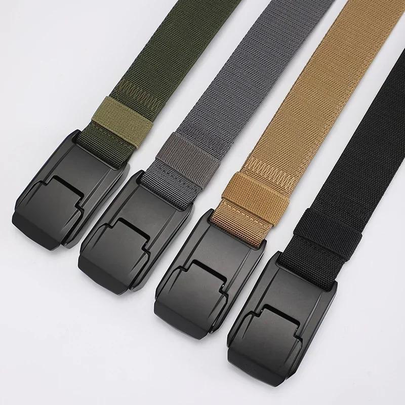 Neuer Stretch-Gürtel für Männer und Frauen mit Schnellverschluss-Schnalle, starker, echter Nylon-Unisex-Elastikgürtel, Overalls, Arbeitsgürtel