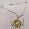 Vintage Gold Sun and Moon Pendant Necklace Vintage Celestial Geometry Choker Chain Retro Charm Jewelry for Women Girls