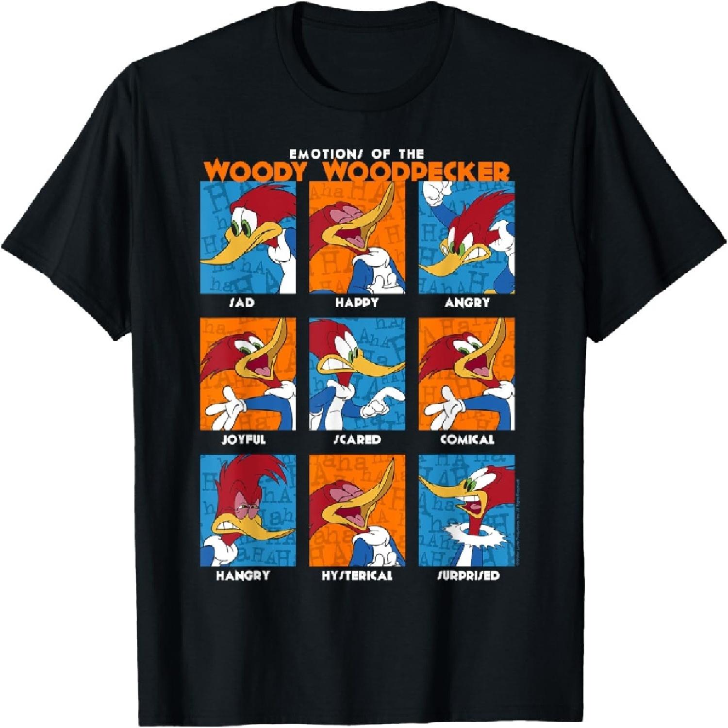 

Woody Woodpecker Emotions Vintage Panel Poster T-Shirt XXXXXL