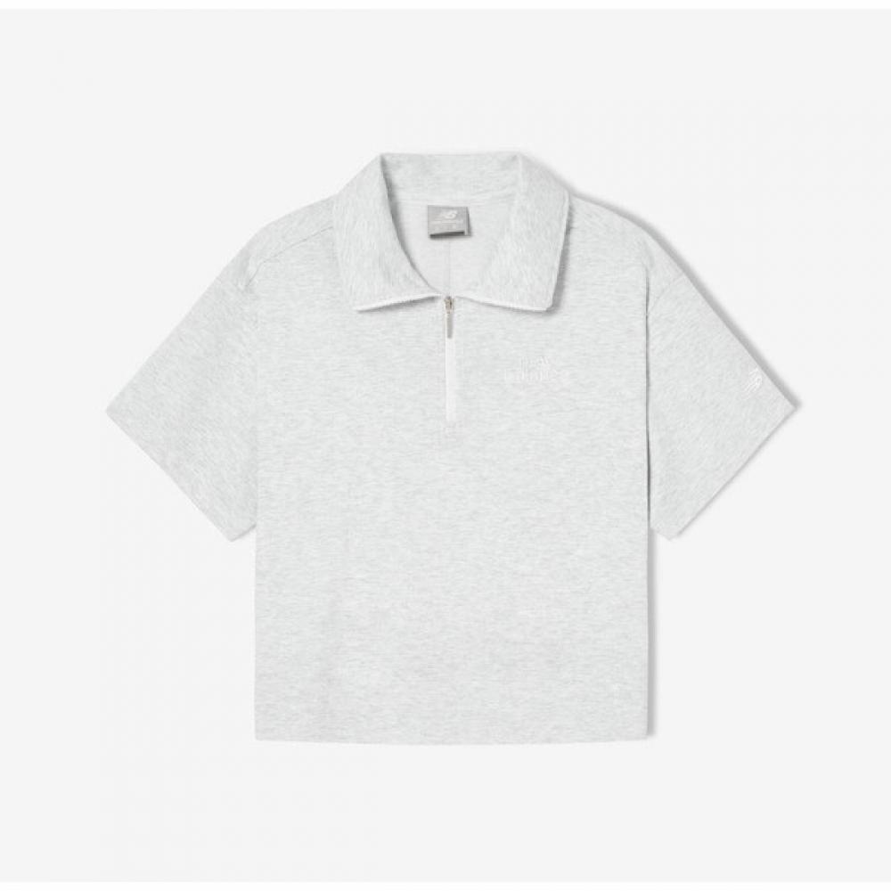 New Balance Women S Single meSh Half Zip Up Short Sleeve SweatShirt B1 Nbncf2w412 19 Ac