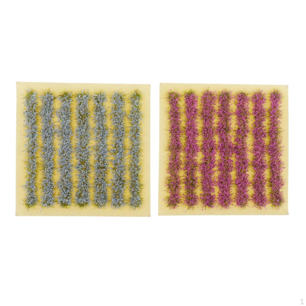 14 Strip Architecture Scale Model Static Grass Tufts Bushes Wargames Scenery