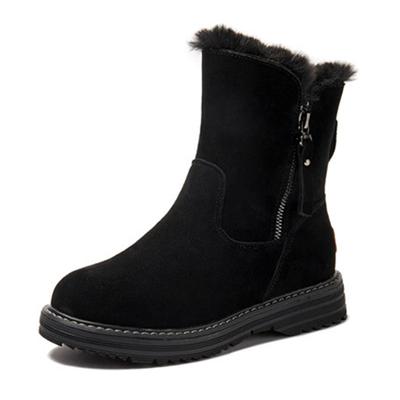 2025 Winterstiefel Damen Echtleder Schuhe Dicke Sohle Warme Damen Schneestiefel Kalter Winter Damen Stiefeletten