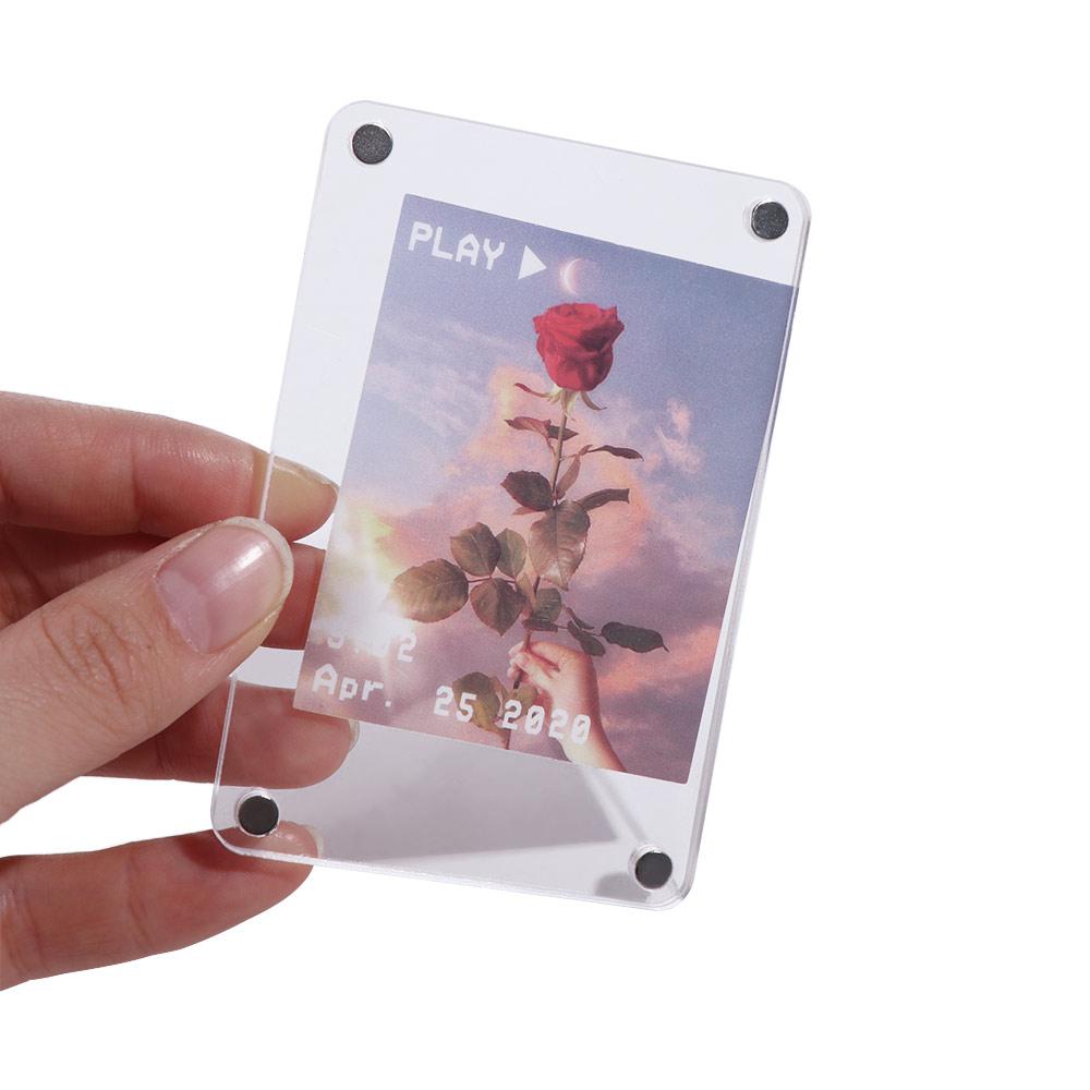 5pcs DIY Card Display Frame Acrylic Refrigerator Magnet Picture Frame  for Instant Photo