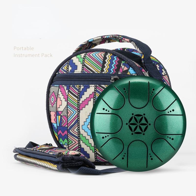 5 Inch 8 Note Drum Meditation Tongue Ocean Drum Practice Pad Hand Drum Zen Drum Beater Meditation Instruments