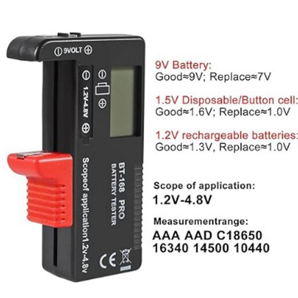 BT-168PRO Battery Tester LCD Display Battery Voltage Tester  Household Batteries