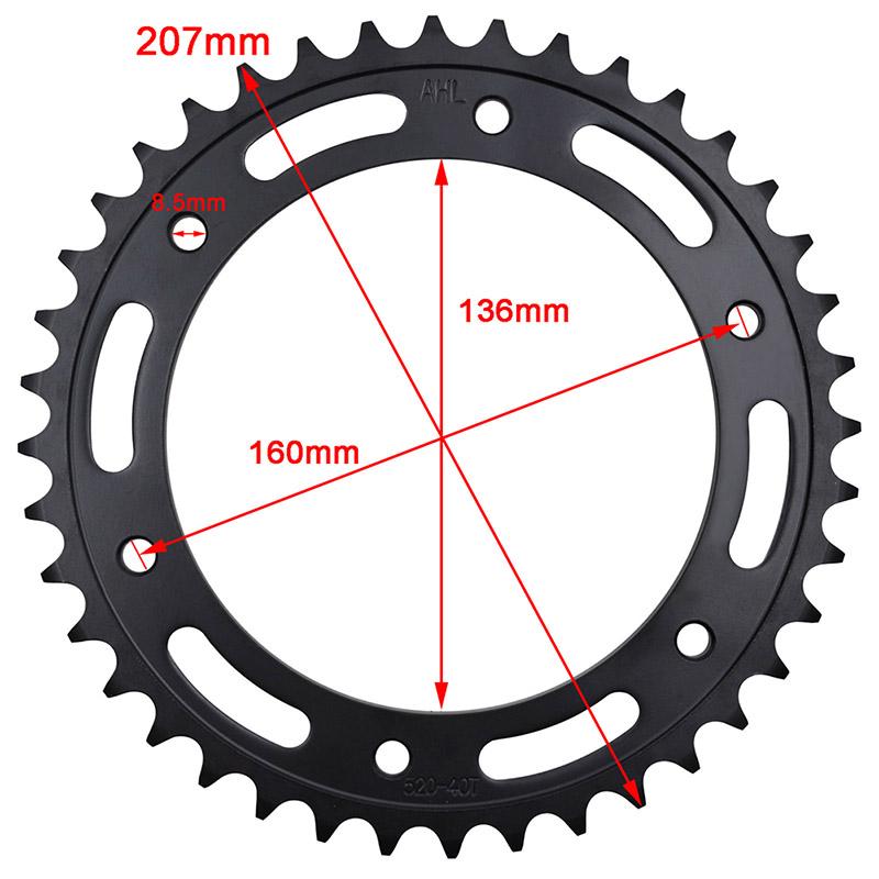 Motorcycle 520 40T 45T Rear Sprocket Gear Chain Wheel For BMW F650 Funduro F650GS F650ST Strada G310GS G310R G650GS Sertao