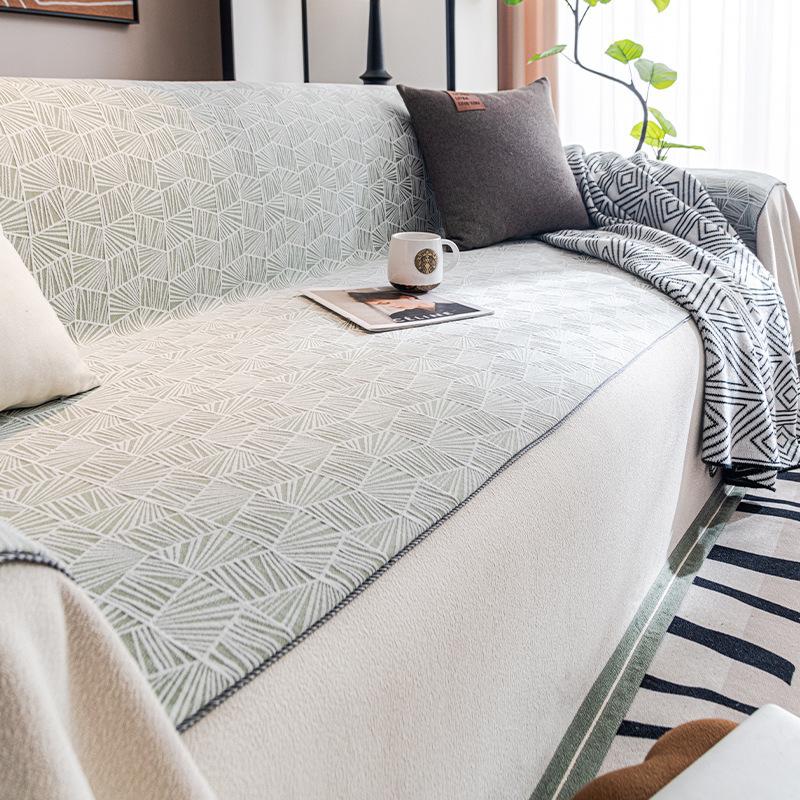 EIFLOY-Luxury Patchwork Chenille Sofa Towel, Anti Scratch Couch Chair Cover 3/4/5 Seater Decorative Throw Blanket for All Season