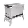 Portable Wood Burning Stove Camping Tent Stove Foldable BBQ Grill with 3 Cooking Modes Stainless Steel for Outdoor Picnic Backpacking