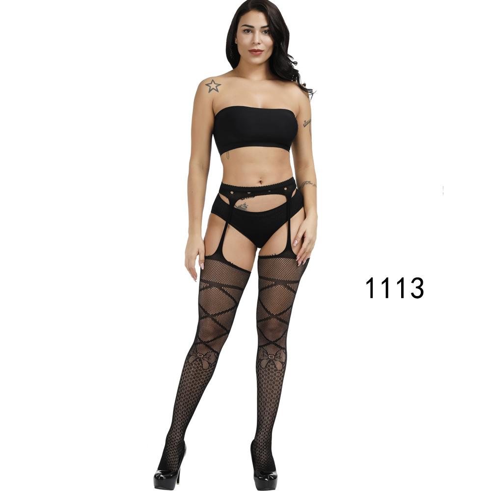 Direct sales new erotic underwear sexual fun stockings long anti-strip black seduction mesh stockings