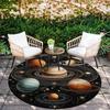 Solar System Pattern Round rug,Carpet Rug for Living Room Bedroom Sofa Playroom Decor,Non-slip Floor Mat,Holiday Gifts and Birthday Gifts.