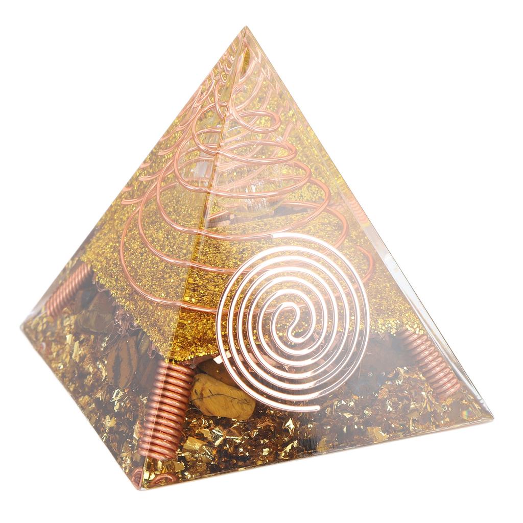 6cm Positive Energy Pyramid Tabletop Ornament Energy Generator for Stress Reduce Healing Meditation