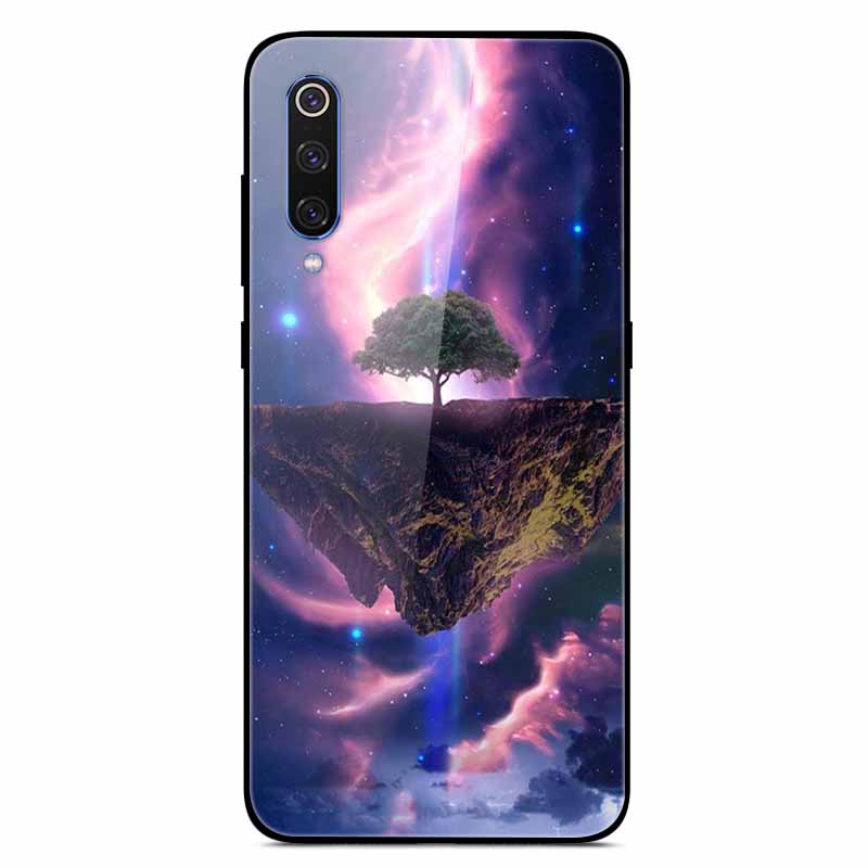 For Xiaomi Mi A3 Cases Luxury Tempered Glass Space Phone Covers for Xiaomi MI 9 Lite Case 9lite MiA3 Hard Back Shell Protective