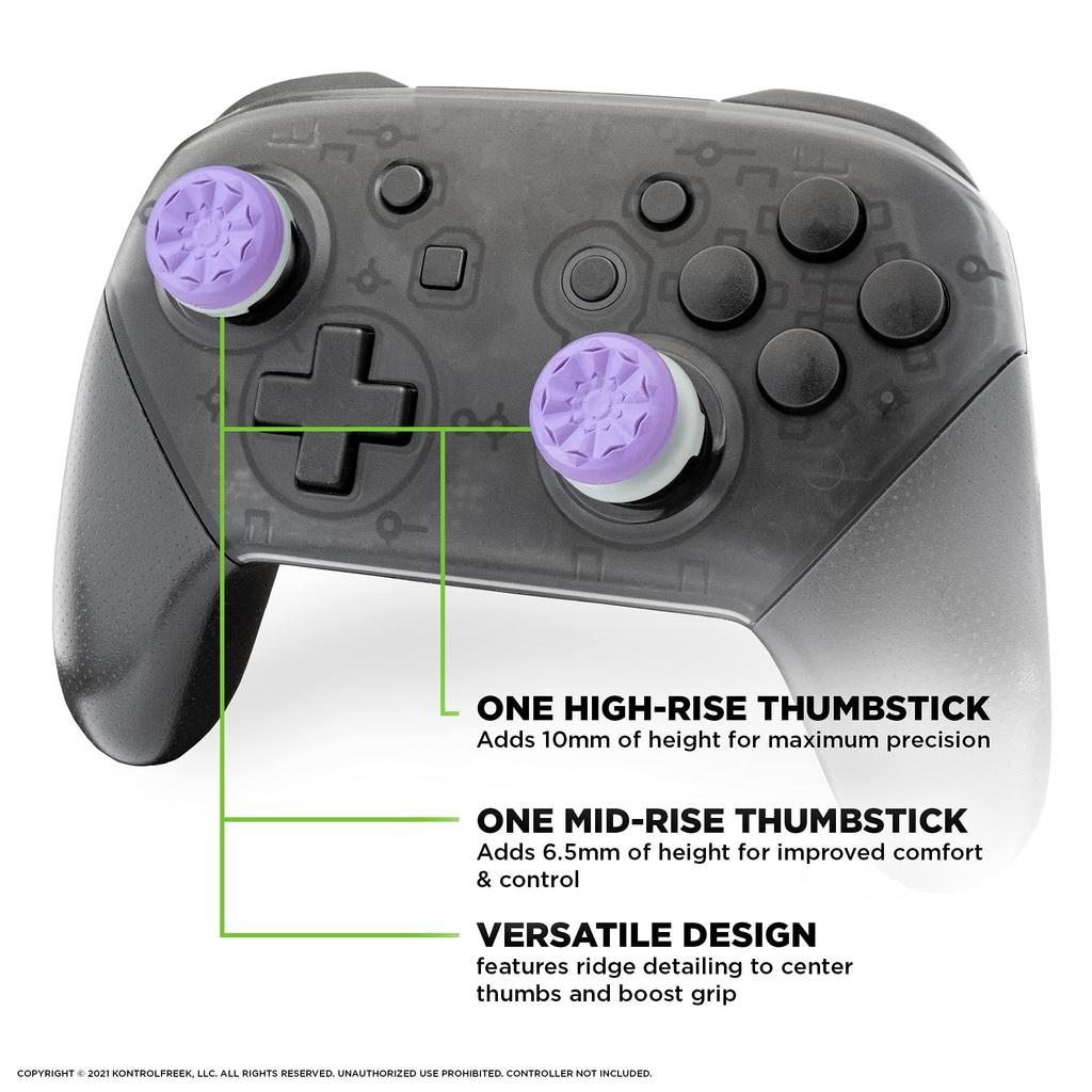 KontrolFreek Galaxy for Nintendo Switch Pro Performance Tommelstikker og Performance Grips Galaxy lilla