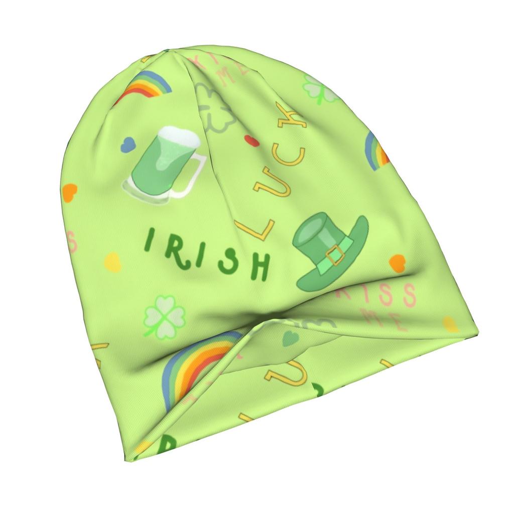 ZLIENSZUS Adult St. Day Knit Hat - Minimalist Neutral Tone Suitable for Quiet Style, Subtle Irish, Versatile for Casual & Festive Outfits, Comfortable
