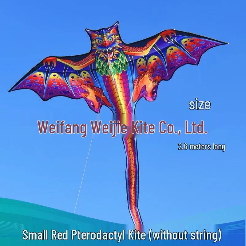 Weifang Pterodactyl Cartoon Kite for Kids - Easy to Fly in Light Breeze, Free Shipping