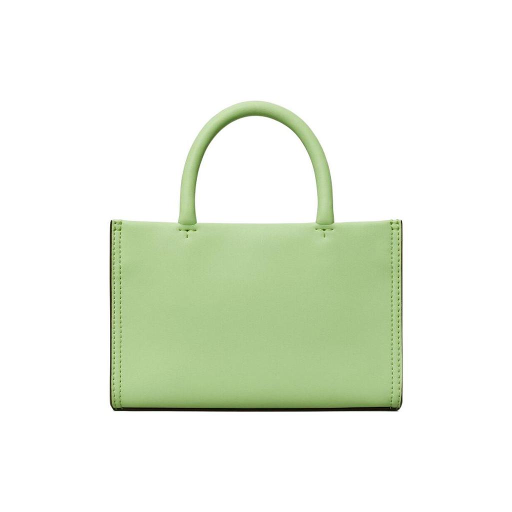 Tory Burch Ella Magnetic Snap Adjustable Detachable Shoulder Strap Leather Tote Shopping Bag Crossbody Handbag Mini Women Tote Green 145613-300