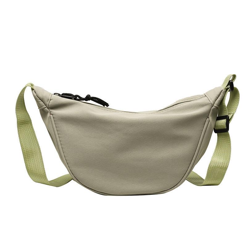 Fresh And Sweet Style Nylon Crossbody Bag Women's 2024 New Dumpling Bag Casual Large Shoulder Bag Underarm Simple Single-shoulder Cloth Bag