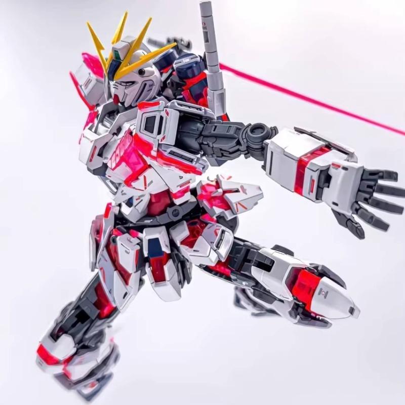 MG 1/100 RX-9/C Narrative C Equipment Salmon Assembly Model Kit Action Figure Anime Mecha Toy With Water Decal Desktop Deco Gift