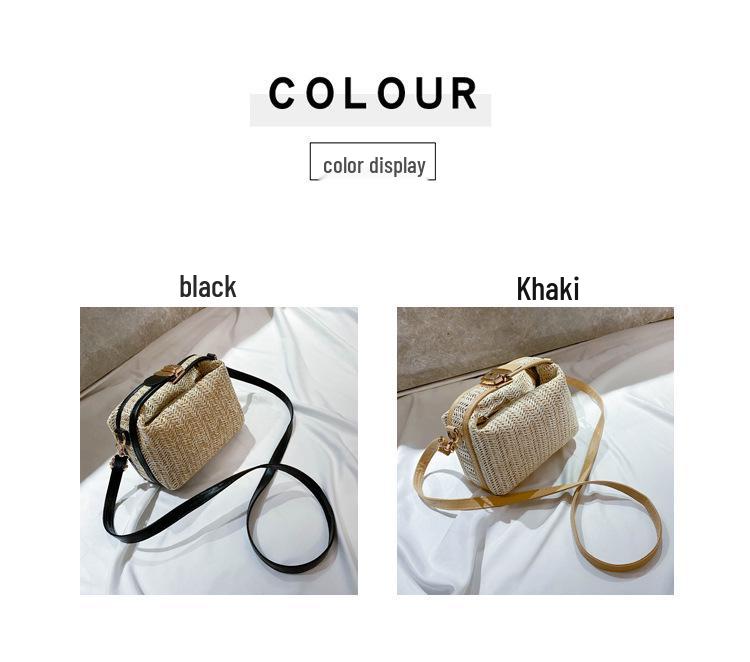 Spring/Summer 2025 Women's Versatile Korean Style Straw Woven Crossbody Handbag