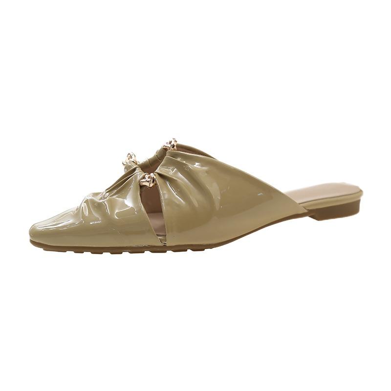 Fashion 2024 Summers Women Mules Slippers Fashion Shallow Slip on Slides Shoes Ladies Outdoor Flats Sandalias Women Shoes Slippers