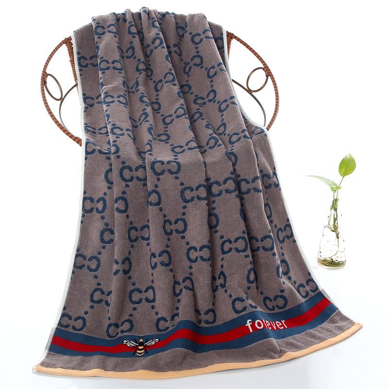 Luxurious Long-Staple Cotton Bath Towel - Large, Soft, Absorbent, Thick, Jacquard, Yarn-Dyed, Non-Linting