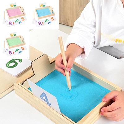 Plateau Jouets Éducatifs Plateau en Bois Outil d'Apprentissage pour Entraînement à la Peinture Dessin