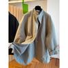 Women's Spring and Autumn Plus Size Plaid Temperament Jacket Casual Windbreaker.