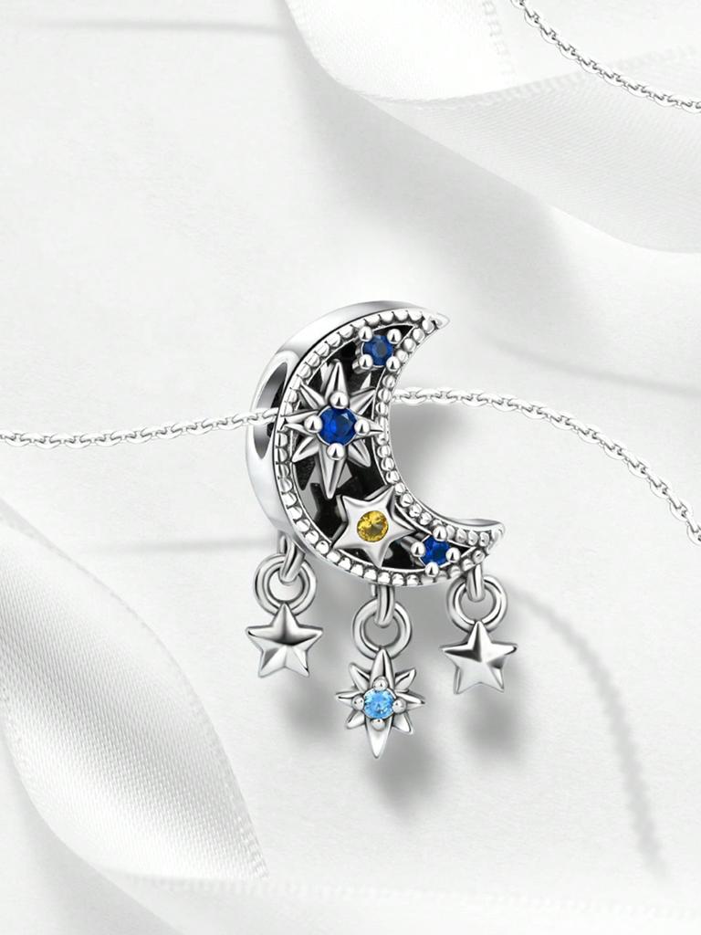 Charm Copper Colors Starry Sky Moon Bead For Original Bracelet Diy Beads Charms Jewellery Making Gift For Women Styfne