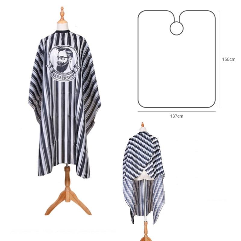 Professional Retro Stripes Hairdressing Bibs Comfortable Non-Stick Hair Baking Apron Breathable Hairdressing Supplies