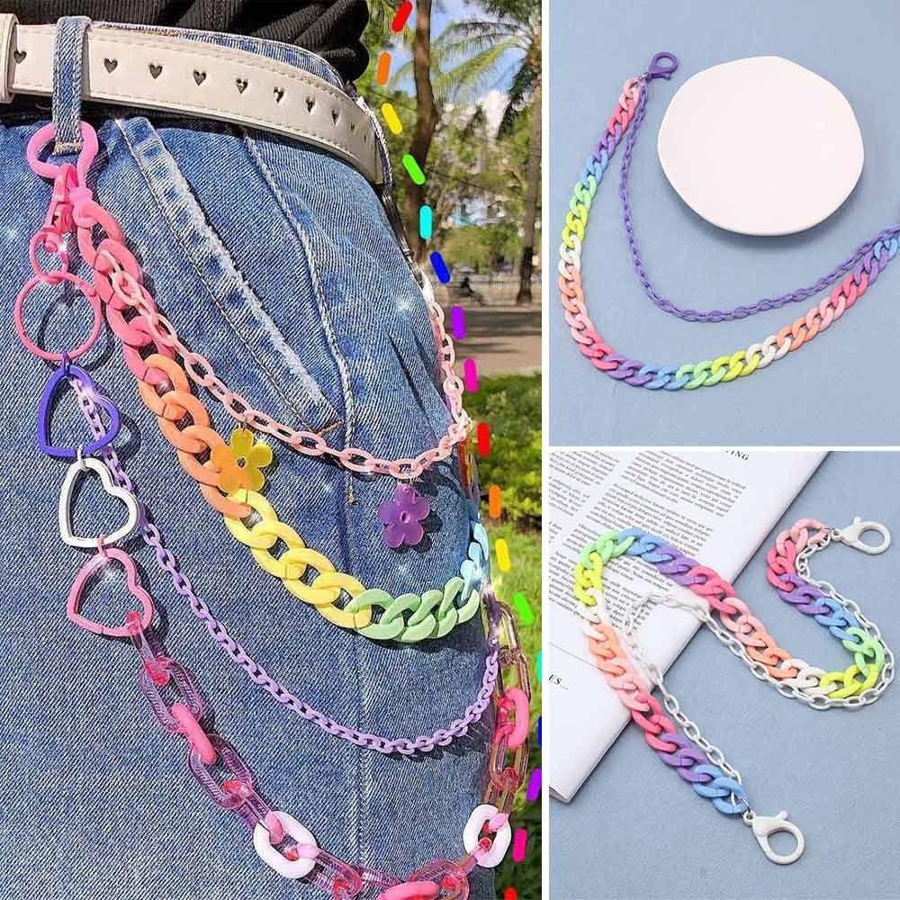 Big Ring Waist Chain Punk Rock Waist Key Chain Fashion Jewelry Accessories  for Men Women
