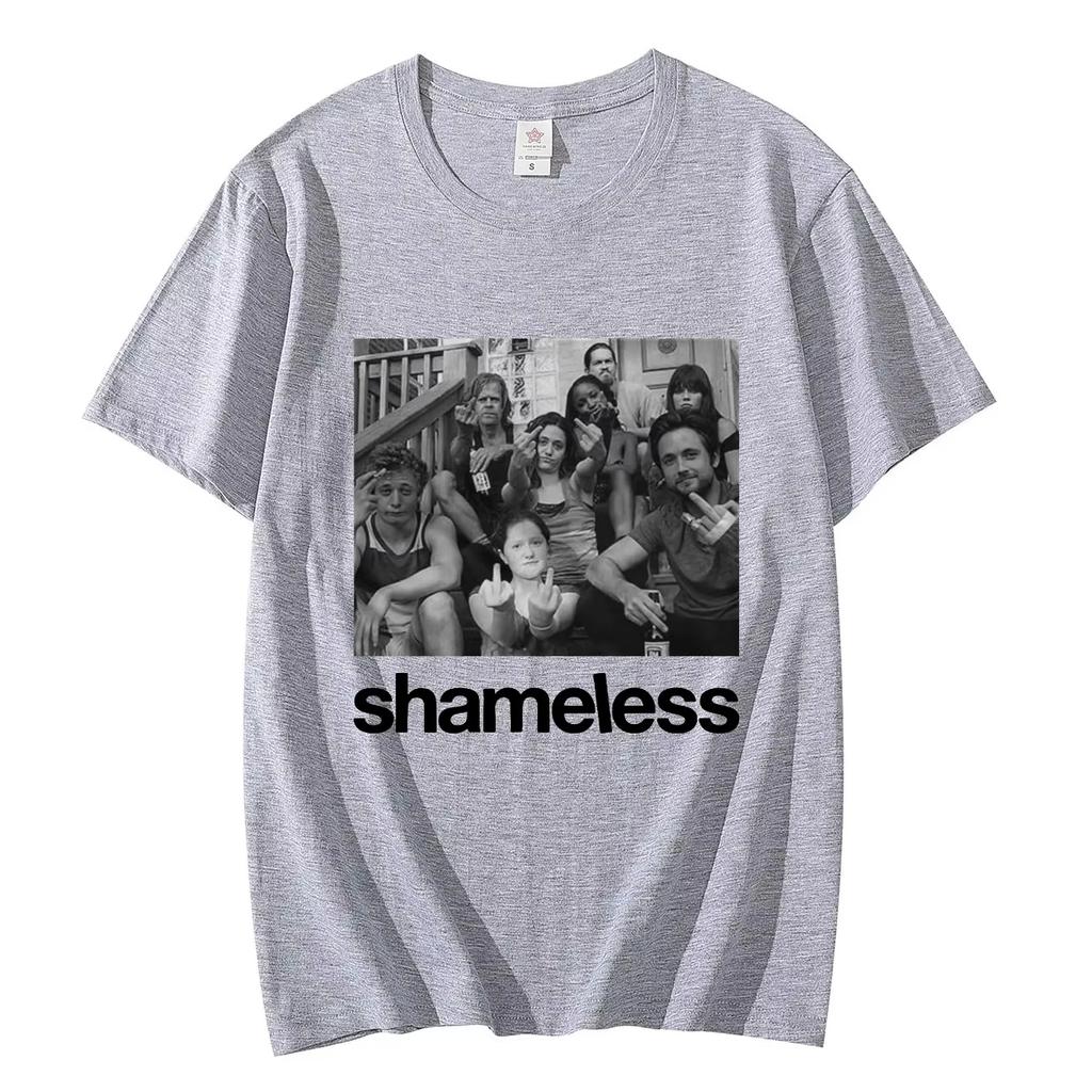 TV Play Shameless Graphic T Shirts Men's Women's Fashion Vintage Short Sleeve T-shirt Streetwear Cotton Oversized T-shirts