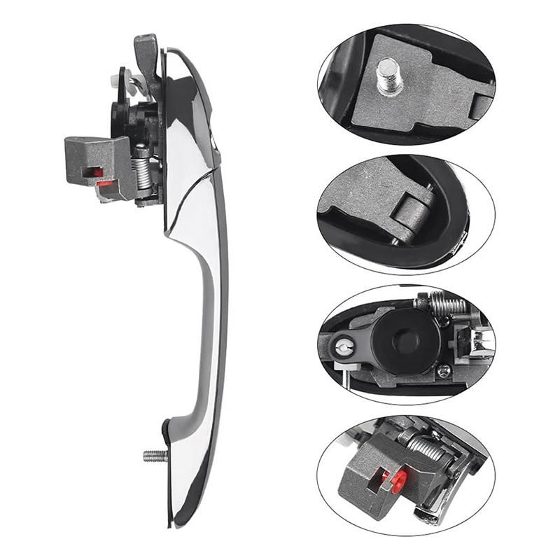 Car Exterior Door Handle 68069943AC For Fiat 500 2012- Outside Handle Chrome Left Driver Side Car Accessories-A87Q