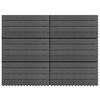 VidaXL 6x Terrace Tiles Patio Tiles Patio Slab Terrace Floor Terrace Tile Garden Tiles WPC 60x30 49056