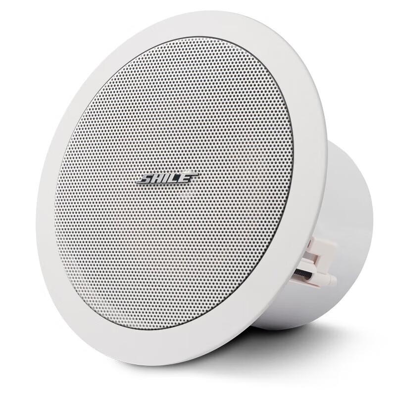 SHILE 8-inch Coaxial Ceiling Speaker Public Address System CN plug (adapter included)